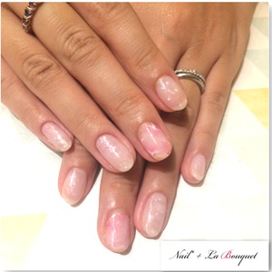 天然石アートピンク