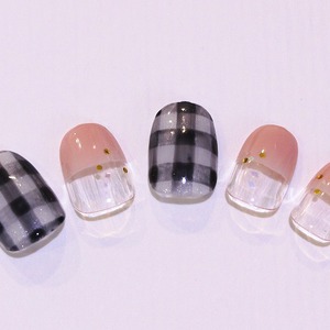 ギンガムチェックアート＆フレンチ