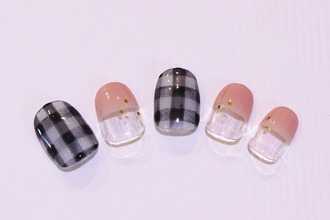 ギンガムチェックアート＆フレンチ