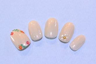 ワンカラー＆パールフラワービジュー