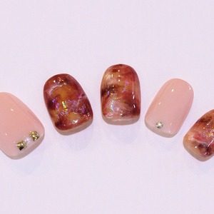 オーロラべっ甲ネイル