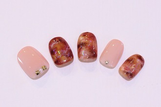 オーロラべっ甲ネイル