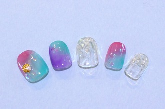 ダブルグラデーション×シェル