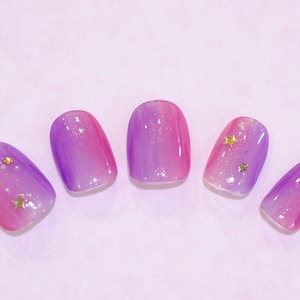 縦グラデーション×Milkywayネイル