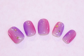 縦グラデーション×Milkywayネイル
