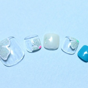 リゾートフラワーアートネイル