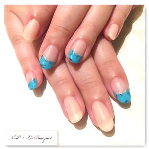 ターコイズフレンチネイル