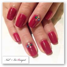 ボルドーワンカラー ＋ ビジューオプション