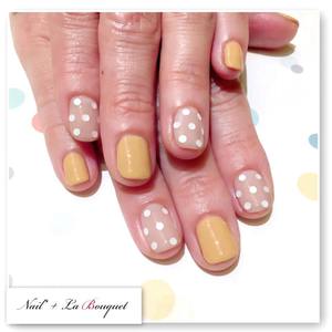 シースルードットアート＋ビジューオプション ネイル