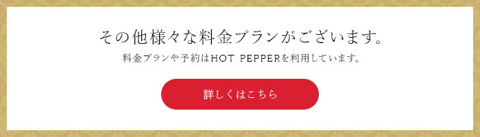 その他様々な料金プランがございます。料金プランや予約はHOT PEPPERを利用しています。詳しくはこちら